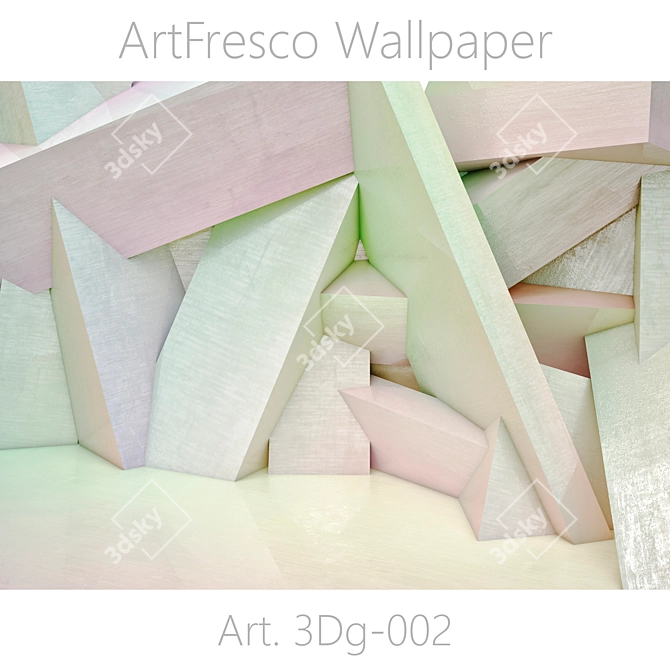 Seamless 3D Fresco Wallpaper 3D model image 1