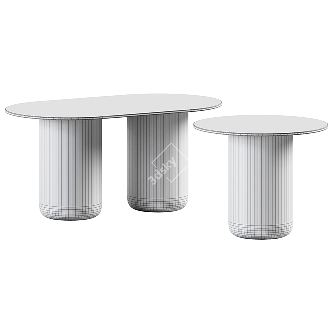Elegant Sequence Coffee Tables 3D model image 2