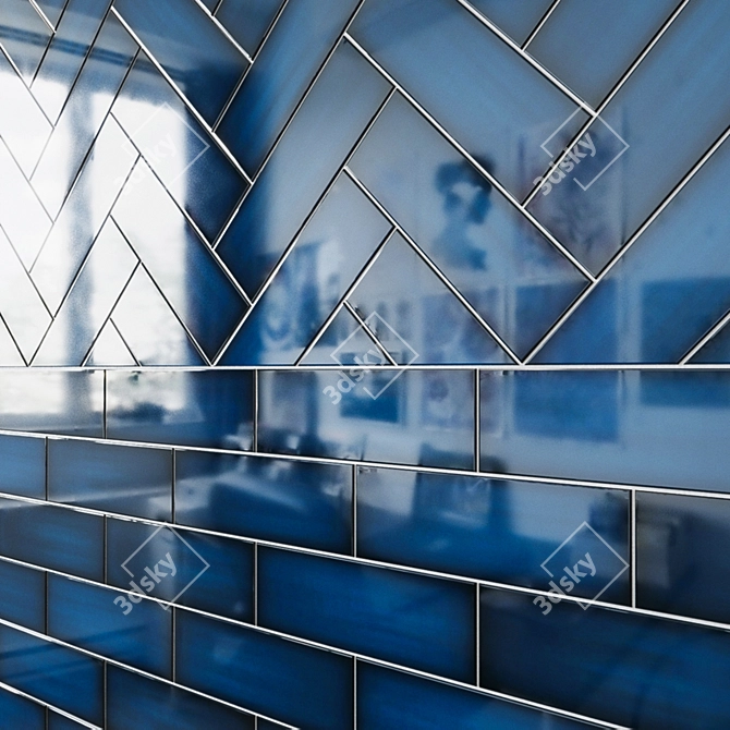 Modern Geometric Ceramic Tiles 3D model image 4