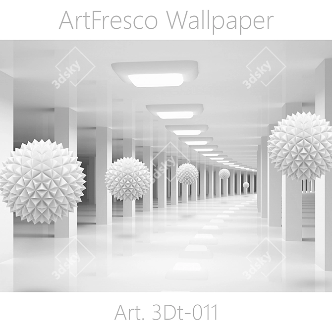 Seamless 3D ArtFresco Wallpaper 3D model image 1