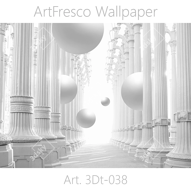 Seamless ArtFresco 3D Wallpaper 3D model image 1