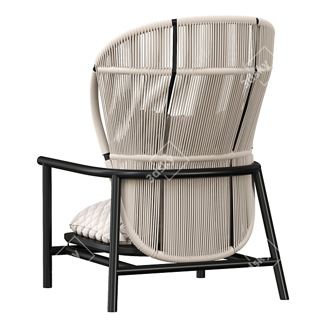 Elegant Fern Armchair 3D model image 5