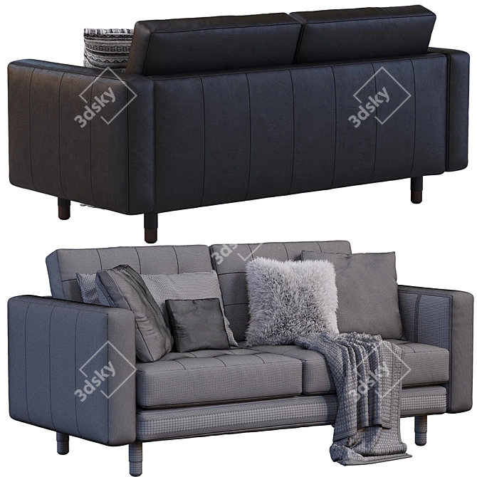 Ikea Landskrona Leather Sofa+: Stylish and Durable 3D model image 5