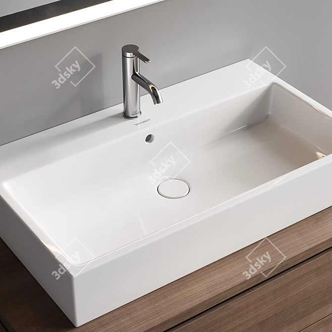 Modern Duravit L-Cube Vanity Set 3D model image 2