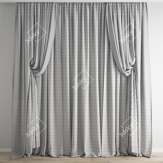 Poly Curtain Model | High Quality 3D | Multiple Formats 3D model image 3