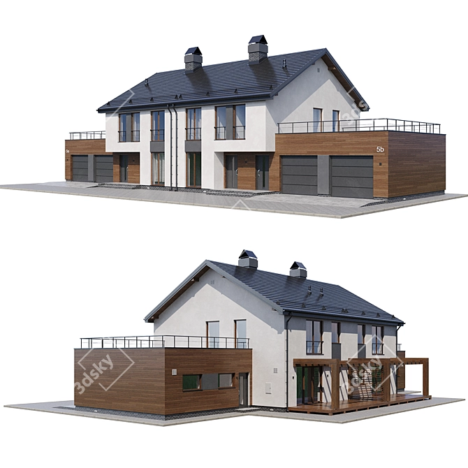 Cozy Cottage Retreat 3D model image 1