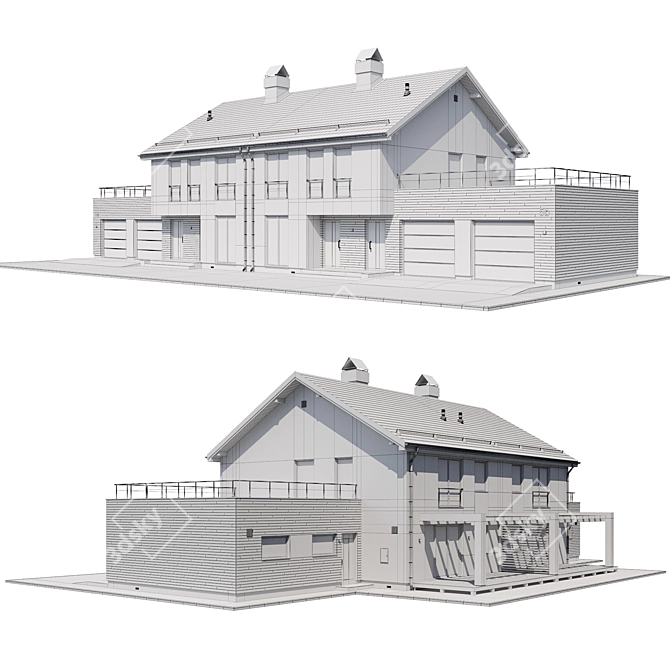 Cozy Cottage Retreat 3D model image 2