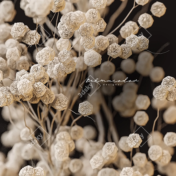 Eternal Blooms: Dry Flower Design 3D model image 2