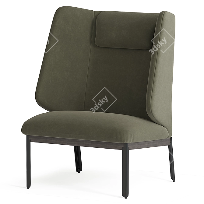 Comfortable arflex Hug armchair 3D model image 1