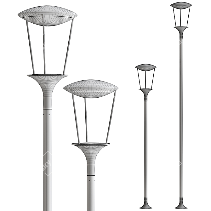 Pharos Outdoor Street Lamp - Elegant Illumination for Your Outdoor Space 3D model image 2