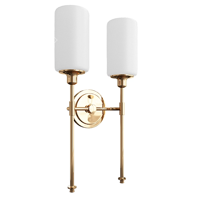 Quorum Celeste 2-Light Vanity Fixture 3D model image 1