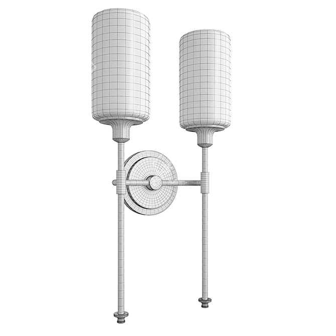 Quorum Celeste 2-Light Vanity Fixture 3D model image 2