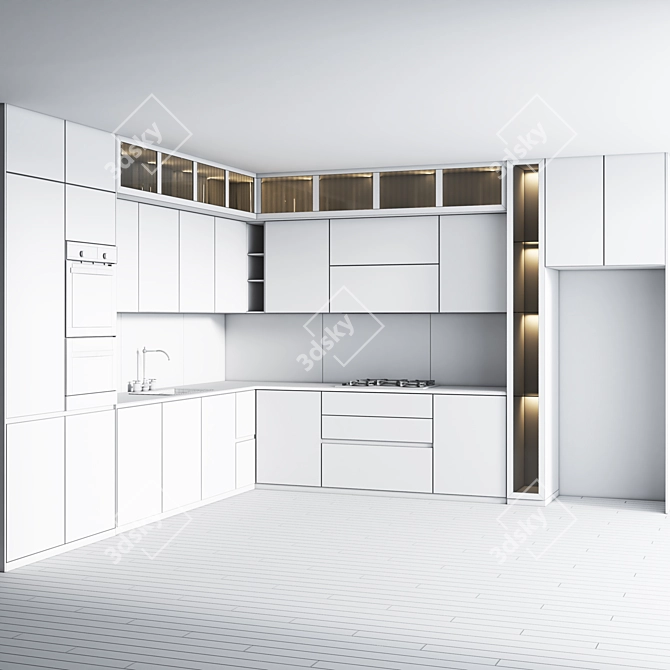 Kitchen_f 2015: Vray/Corona Render, 3Ds Max 2015 3D model image 3