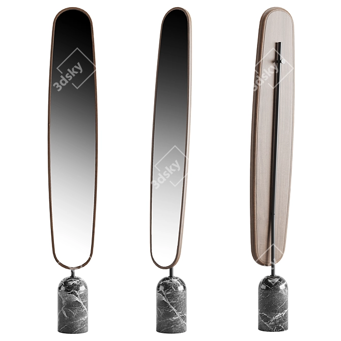 Elegant Ekero Mirror: Sleek Design & Superior Craftsmanship 3D model image 1