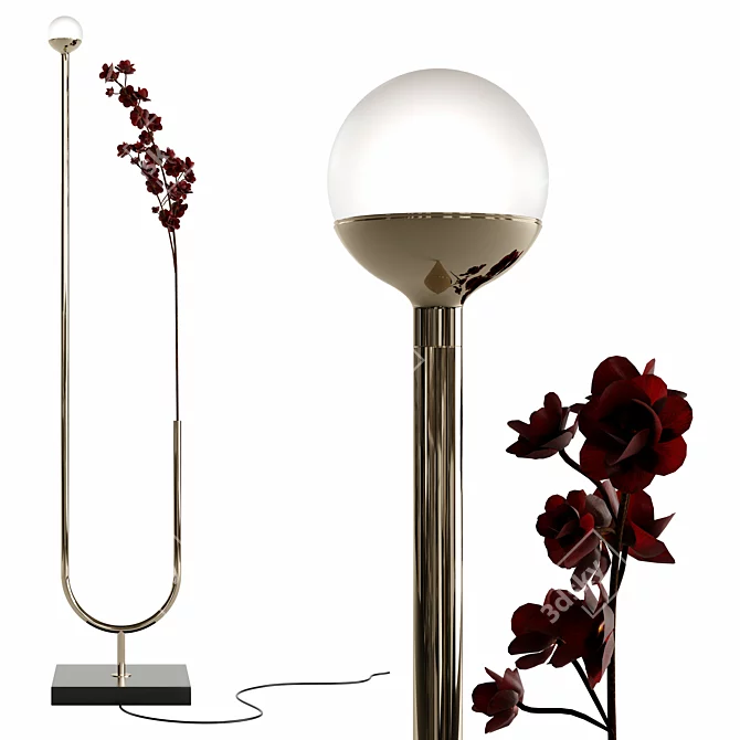 Elegant Julia Floor Lamp 3D model image 1