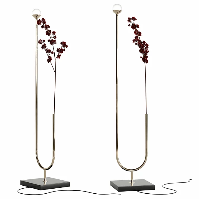 Elegant Julia Floor Lamp 3D model image 3