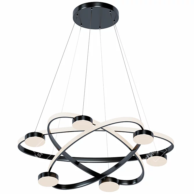 Elegant Ring Frame Chandelier 3D model image 1