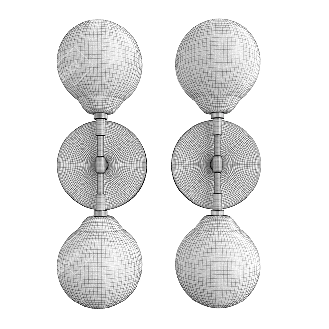Modern Linear Globe Sconce 3D model image 2