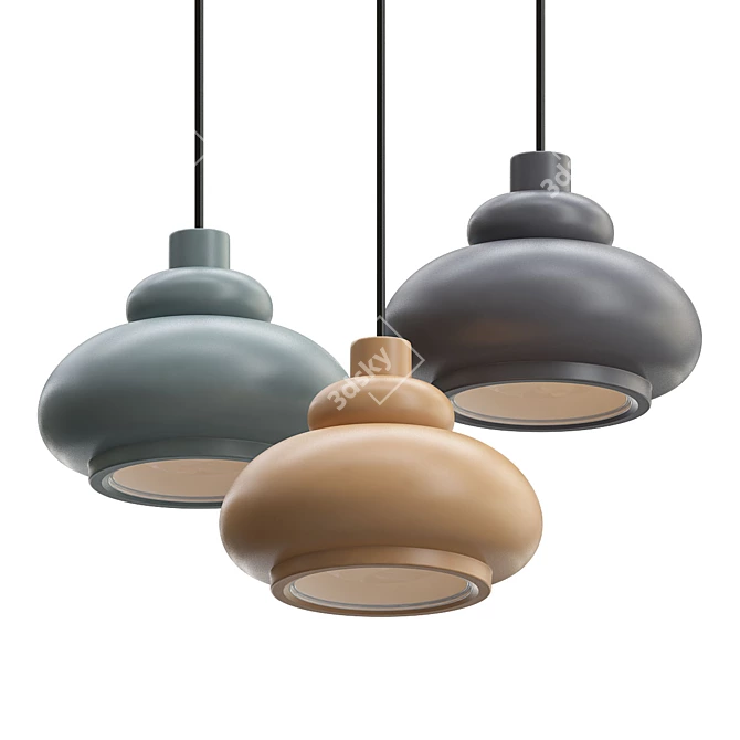 Modern Pendant Light Toss 3D model image 1