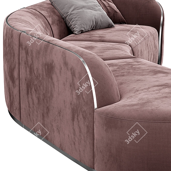 Pierre Sectional Sofa: Elegant and Glamour 3D model image 6