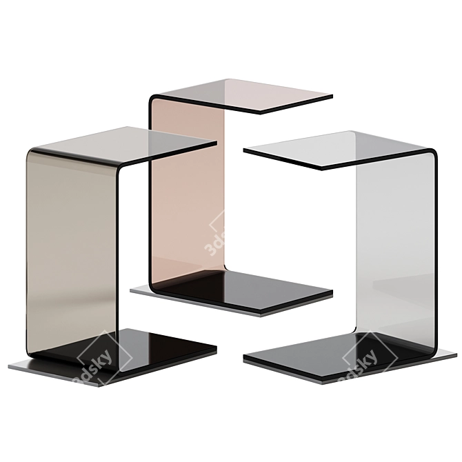 Elegant Swan Coffee Table 3D model image 1