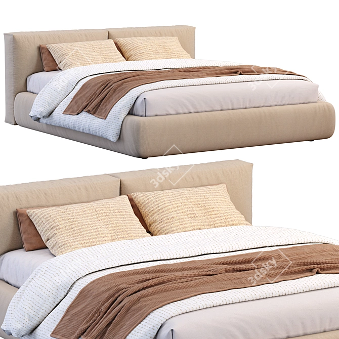 Luxury Lomo Bed: Elegant and Stylish 3D model image 2