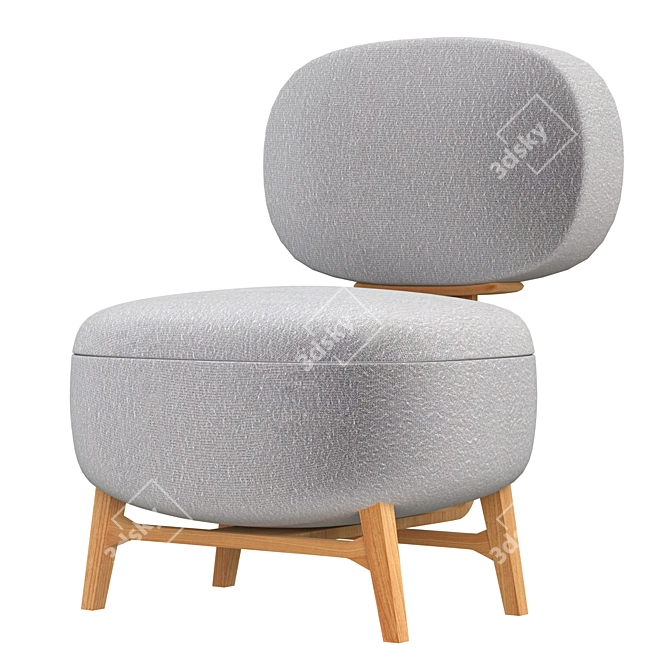 Modern Bun Chair Plus Design 3D model image 1