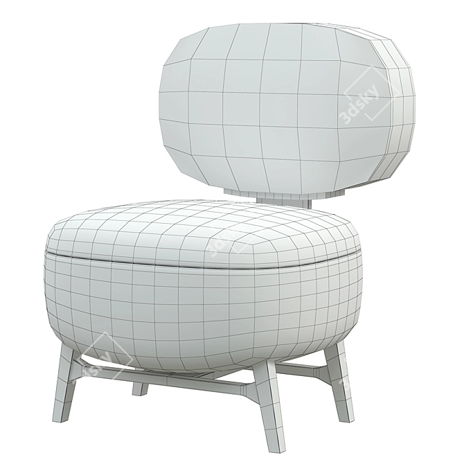 Modern Bun Chair Plus Design 3D model image 4