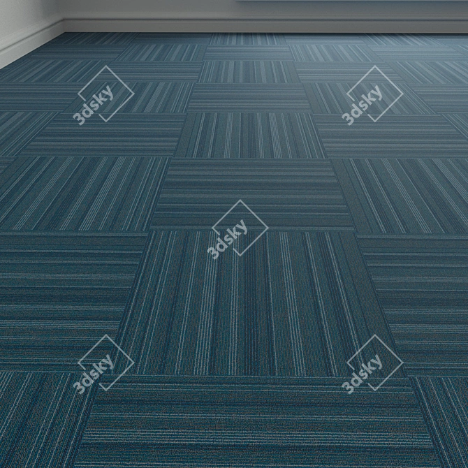 Versatile Carpet Tiles for Stylish Flooring 3D model image 1