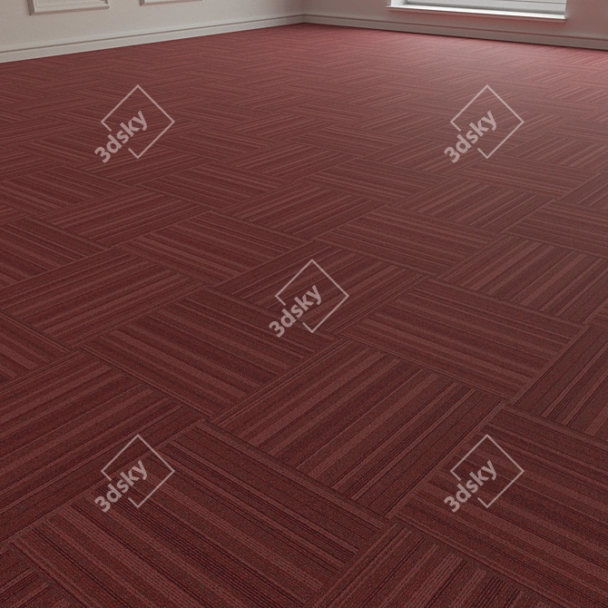 Forbo Tessera Barcode 309 Carpet Tiles 3D model image 3