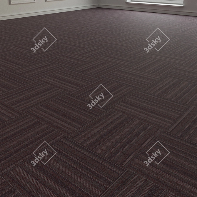 Forbo TesseraBarcode 306 Carpet Tiles 3D model image 2