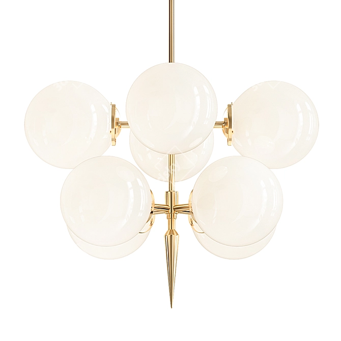 Mid-Century Marais Pointe Chandelier 3D model image 1