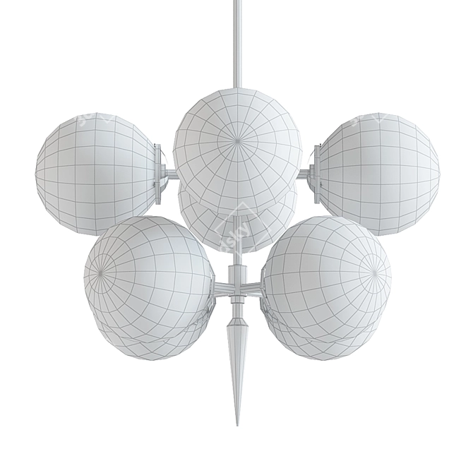 Mid-Century Marais Pointe Chandelier 3D model image 2