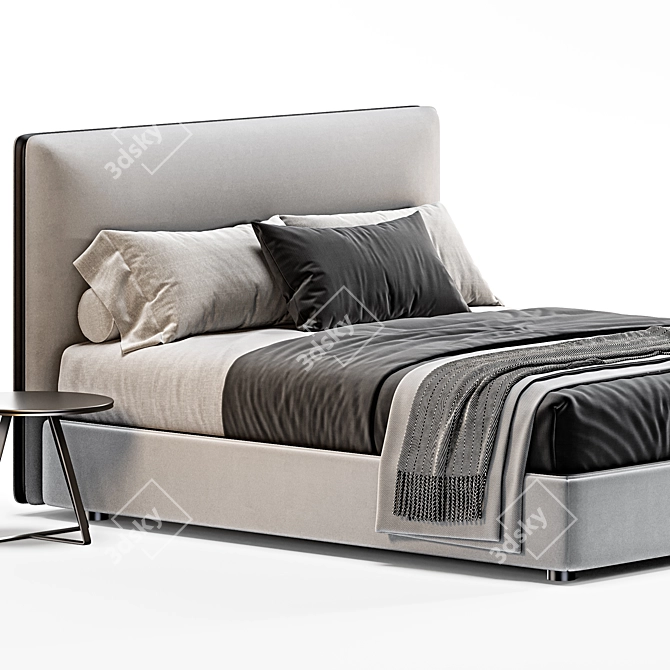 Sleek Molteni & C Ribbon Bed 3D model image 2