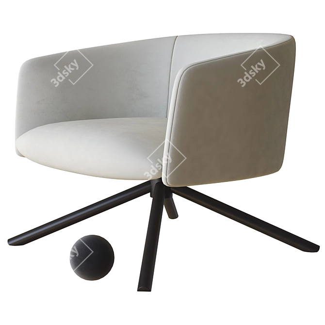 Luxury Livre Swivel Armchair 3D model image 1