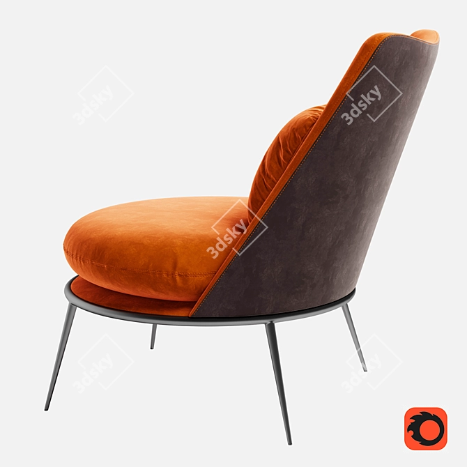 Elegant Cantori Aurora Armchair 3D model image 3