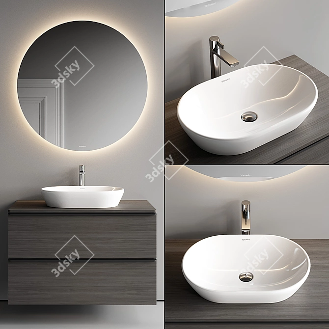 D-Neo Wall-Mounted Vanity Set 3D model image 1