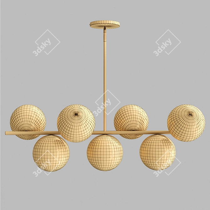 Sphere & Stem Chandelier 3D model image 2