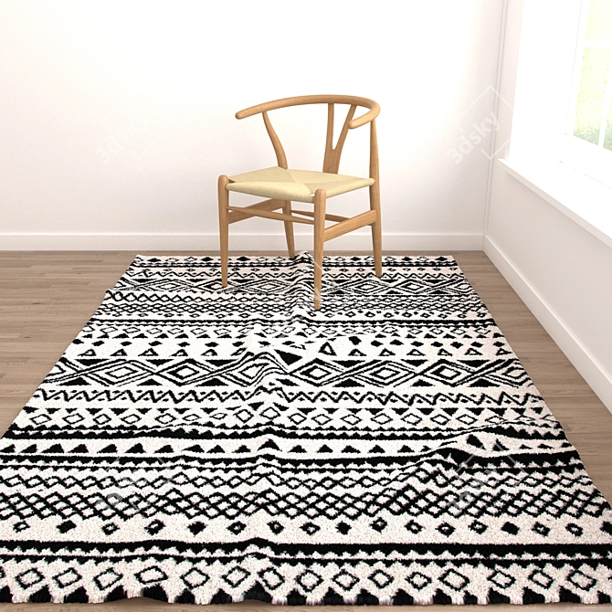 Versatile Set of 6 Rugs: VRayFur, VRayDisplacementMod, CoronaDisplacementMod 3D model image 2