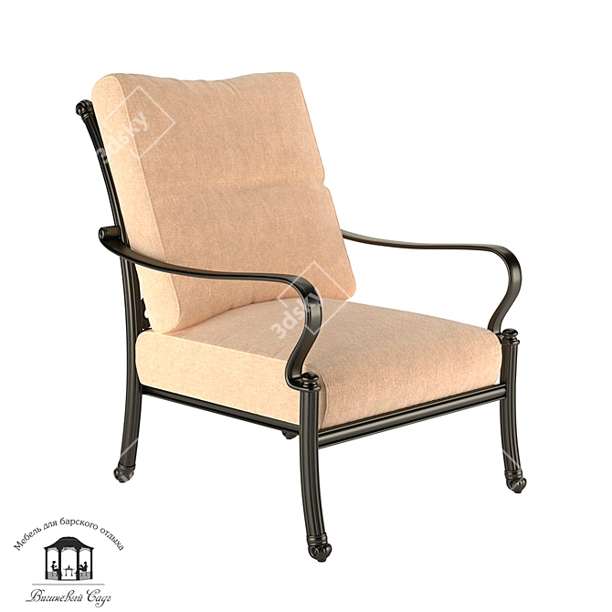 Elegant Azhur Armchair - Stylish and Comfortable 3D model image 1