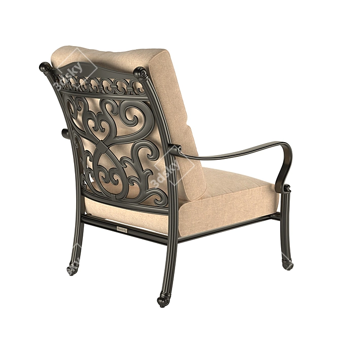 Elegant Azhur Armchair - Stylish and Comfortable 3D model image 2