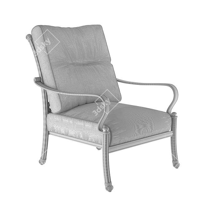 Elegant Azhur Armchair - Stylish and Comfortable 3D model image 3