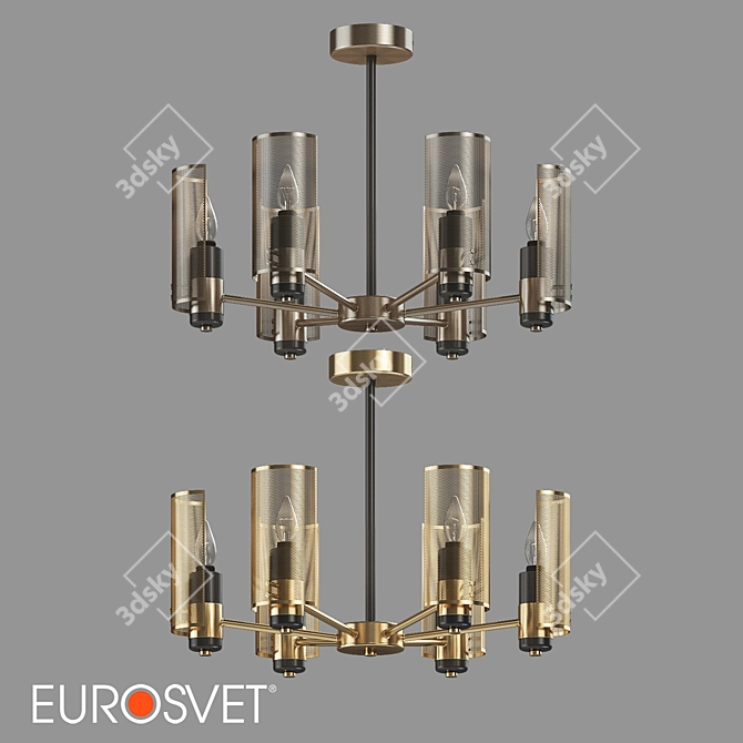 Eurosvet Grino Ceiling Chandelier 3D model image 1