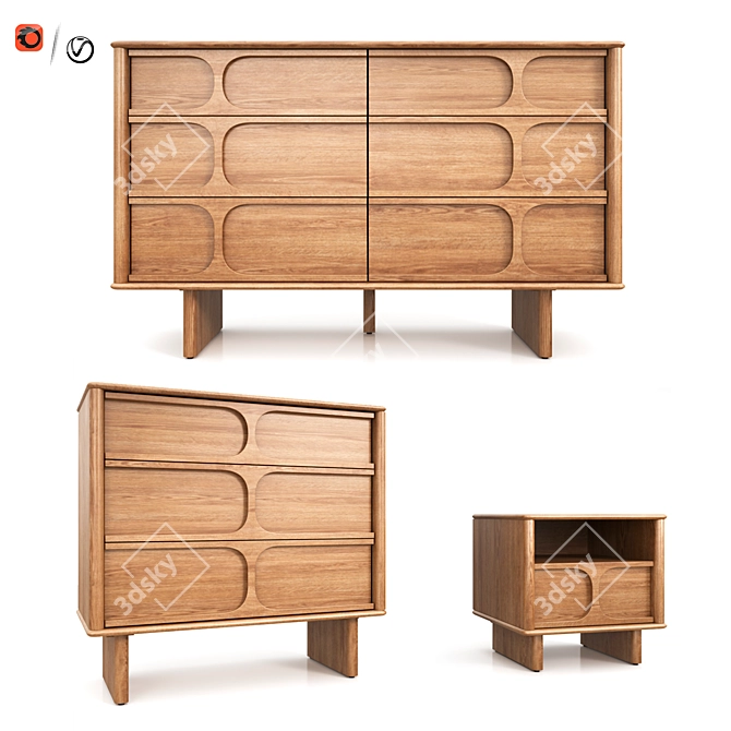 Stylish Wes Children's Furniture Set 3D model image 14