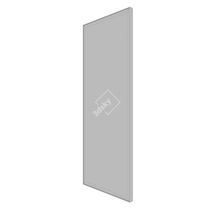 Illuminated Metal Frame Rectangular Mirror 3D model image 3