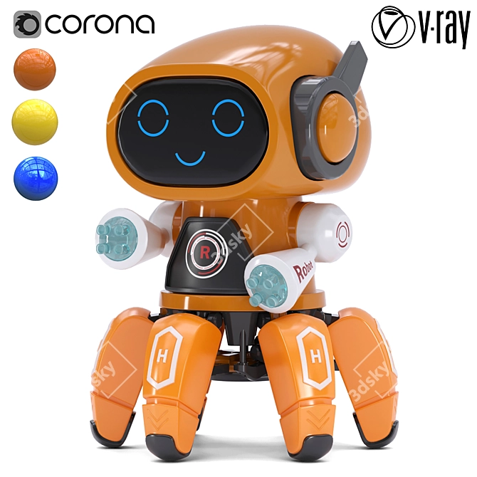 Dynamic Robotic Dance Buddy 3D model image 7