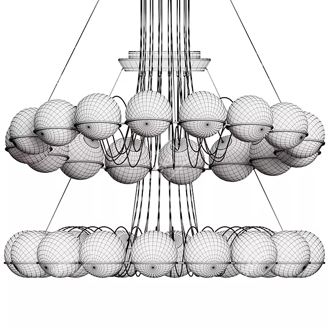 Opulent Opal Sphere Pendant 3D model image 6