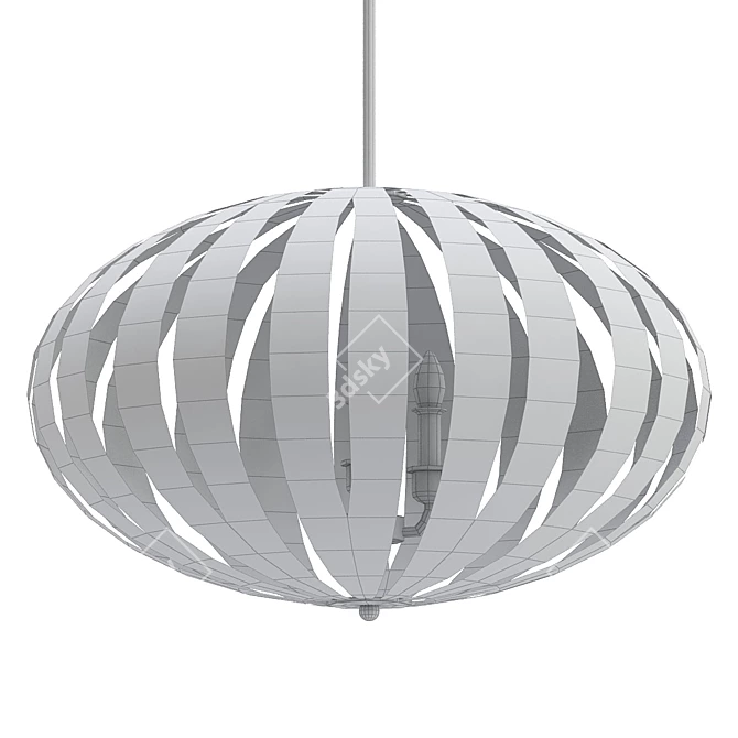 Woodstock Black Pendant Light 3D model image 2