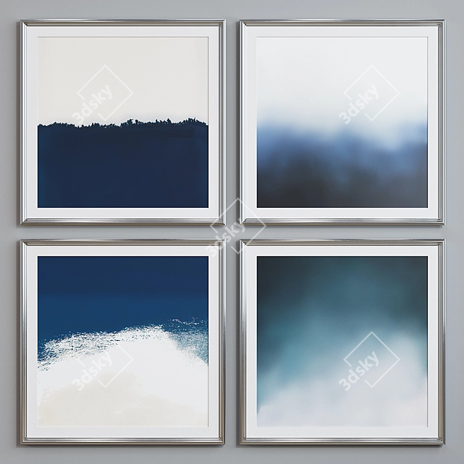 Modern Classic Picture Frame Set 3D model image 4