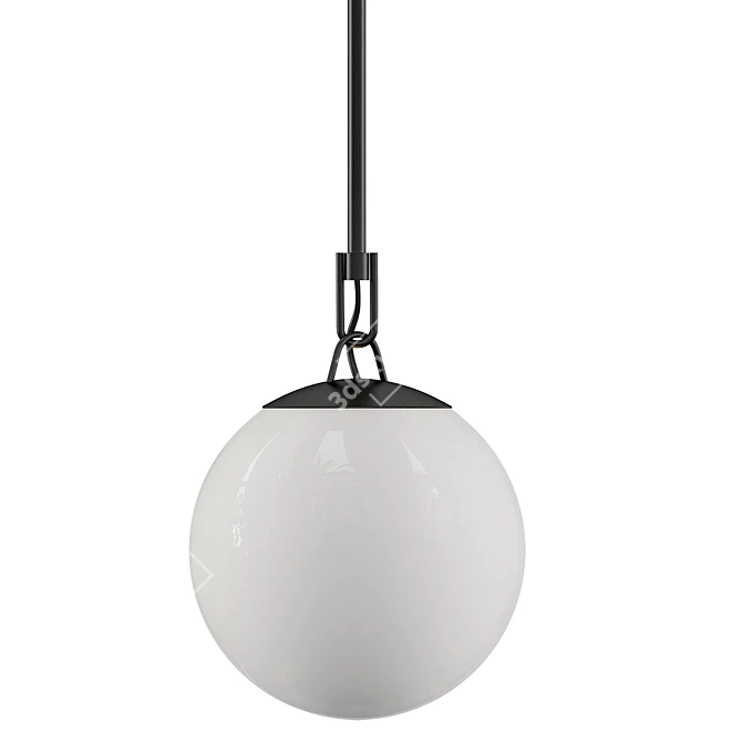 Elegant Hooked Globe Pendant Light 3D model image 2